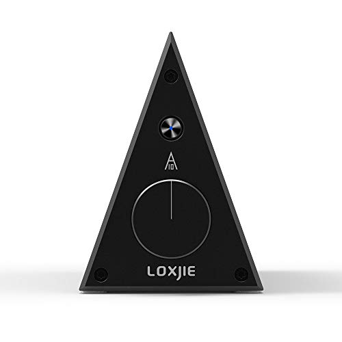 LOXJIE A10 Desktop Stereo Power Amplifier Digital Class-D High-Power Audiophile Level Amp Chip TPA3116 (Black)