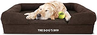The Dogs Bed Orthopedic Dog Bed Large Brown Plush 36x27, Premium Memory Foam, Pain Relief: Arthritis, Hip & Elbow Dysplasia, Post Surgery, Lameness, Supportive, Calming, Waterproof Washable Cover