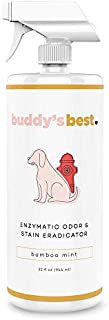 Buddy's Best, Pet Urine Odor Eliminator, Deodorizer, and Stain Remover - Enzymatic Cleaner for Dog Urine - All Natural and Effective Enzyme Based Dog Pee Spray Cleaner - Bamboo Mint Scent, 32 fl oz