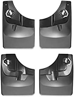 WeatherTech Custom MudFlaps for Ford F-150 with Fender Flare, Wheel Lip Molding - Front & Rear Set Black (110044-120044)