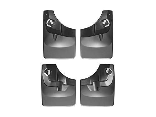 WeatherTech Custom MudFlaps for Ford F-150 with Fender Flare, Wheel Lip Molding - Front & Rear Set Black (110044-120044)