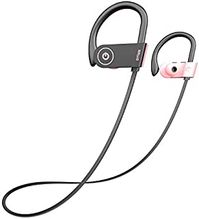 Pink Headphones, Otium Best Bluetooth Headphones Wireless Earbuds for Women Girls, Stereo Bass in-Ear IPX7 Waterproof Running Sports Earphones