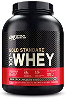 Optimum Nutrition Gold Standard 100% Whey Protein Powder, Double Rich Chocolate, 5 Pound (Packaging May Vary)