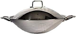 SL-PA400A: 16.5 Stainless Steel Wok with Lid (Induction Ready)