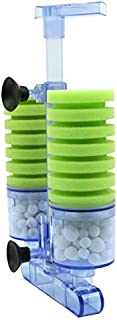 UPETTOOLS Aquarium Biochemical Sponge Filter, Ultra Quite Aquarium Air Pump Double Head Bio Sponge Fish Tank Foam Filter