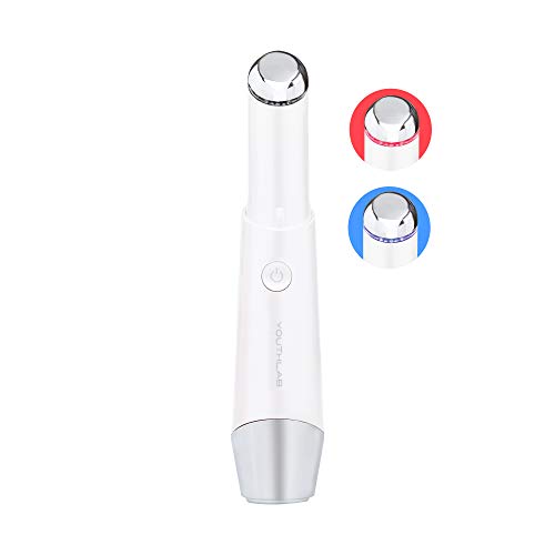 YOUTHLAB Eye & Face Massager Tool/Wand/Pen, Heated/Warm, Sonic Vibration, Anti Aging, Eye Fatigue Relief, Puffy Eyes/Dark Circles/Eye Bags, Boost Product Absorption, Lip Wrinkles, Light