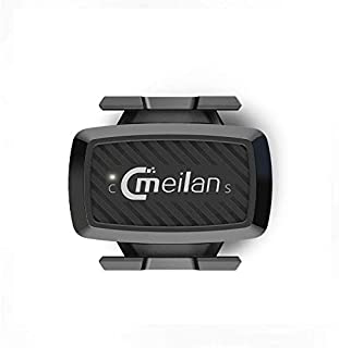 Meilan C1 Speed & Cadence Sensor - No Magnets Required - Connects to Bike Computers, Speedometers, Smart Trainers and Apps That use Bluetooth 4.0 BLE & ANT+ Techonolgy, Black