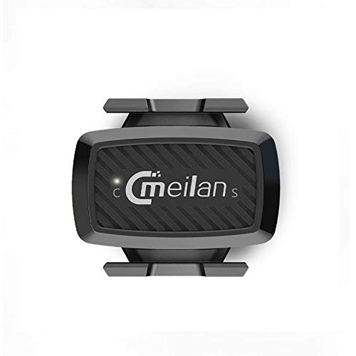 Meilan C1 Speed & Cadence Sensor - No Magnets Required - Connects to Bike Computers, Speedometers, Smart Trainers and Apps That use Bluetooth 4.0 BLE & ANT+ Techonolgy, Black