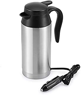 Car Kettle Boiler Sunsbell 750ml Car Heating Travel Cup Stainless Steel Mug Car Coffee Cup Warmer with DC 12V Charger for Car (Kettle Boiler)