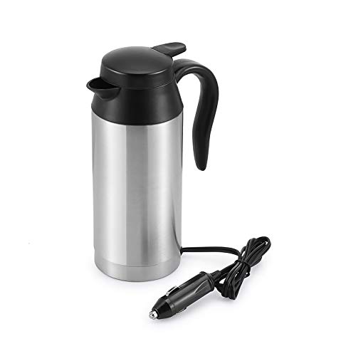 Car Kettle Boiler Sunsbell 750ml Car Heating Travel Cup Stainless Steel Mug Car Coffee Cup Warmer with DC 12V Charger for Car (Kettle Boiler)