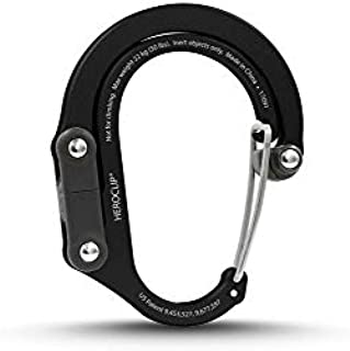 HEROCLIP Carabiner Clip and Hook (Small) | for Purse, Stroller, and Backpack