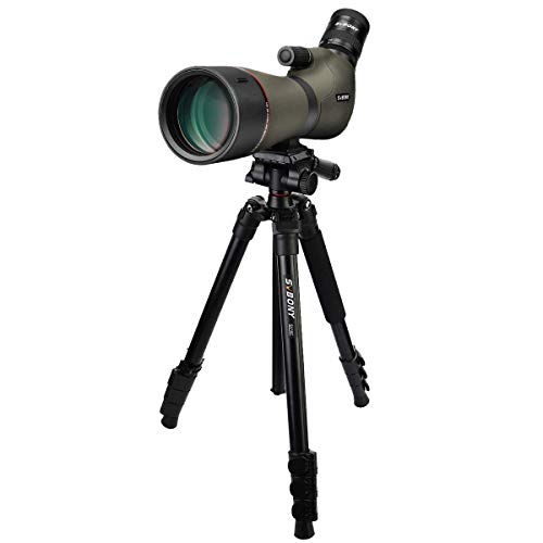 SVBONY SV46 Spotting Scopes for Target Shooting,HD,Dual Focus,with Tripod Heavy Duty,20-60x80,IPX7 Waterproof,Long Range Scopes Case for Hunting,Stargazing,Bird Watching