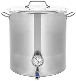 CONCORD Stainless Steel Home Brew Kettle Stock Pot (Weldless Fittings) (40 QT/ 10 Gal)