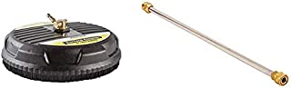 Karcher 15-Inch Pressure Washer Surface Cleaner Attachment, 3200 PSI Rating & American Hydro Clean PLQ25-33B-AHC Stainless Steel Quick Connect Lance, 33