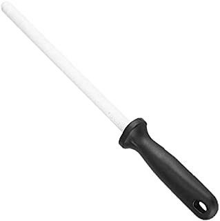 8-Inch Ceramic Rod Knife Sharpener with ABS Handle, Professional Zirconia Sharpening Stick Tool for Kitchen Knife, Scissors Cooks Honing Assistant Helper