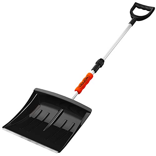 Snow Shovel for Driveway Car Home Garage - Portable Folding Snow Shovel with Retractable Ergonomical Handle and Large Capacity for Snow Removal - Heavy Duty Metal Collapsible Shovel and Snow Removal