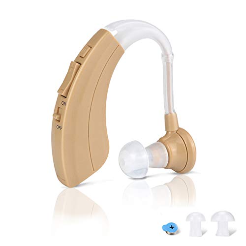 Digital Hearing Amplifier Aid - Personal Sound Device with 2Pcs 500hr Batteries, 4 Channels Noise Reduction, Hearing Aid Cleaning Kit for Adults and Seniors