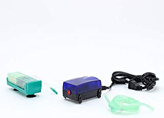 Penn-Plax Small World Aquarium Air Pump and Filter Kit  Comes with a Disposable Media Cartridge (Bio Sponge, Carbon, and Zeolite Crystals), Multicolor, 1 LB (SWK1UL)