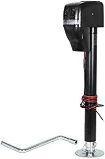 Weize Power Tongue Jack, 3500 Lb. Heavy Duty Electric Trailer Jack with Drop Leg, 23-5/8