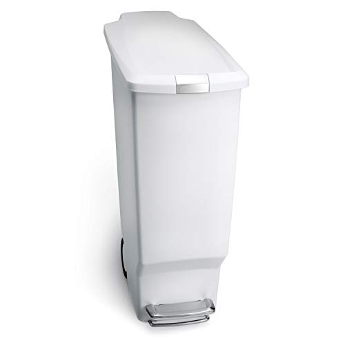 simplehuman trash can, 40 Liter, White