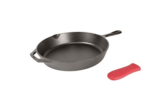 Lodge Pre-Seasoned Cast Iron Skillet with Assist Handle Holder, 12