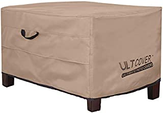 ULTCOVER Waterproof Patio Ottoman Cover Square Outdoor Side Table Furniture Covers Size 40L x 30W x 20H inch