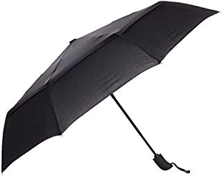 AmazonBasics Automatic Travel Small Compact Umbrella With Wind Vent - Black