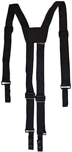 AISENIN Nylon Police Suspenders for Duty Belt, Tactical Duty Belt Harness For Duty Belt, 4 Loop Attachment,Black