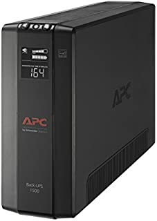 APC UPS, 1500VA UPS Battery Backup & Surge Protector, BX1500M Backup Battery, AVR, Dataline Protection and LCD Display, Back-UPS Pro Uninterruptible Power Supply