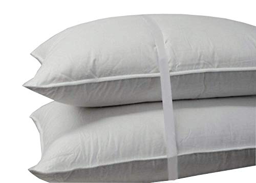 Royal Hotel Down Pillow - 500 Thread Count 100% Cotton, Down, King Size, Firm, Set of 2