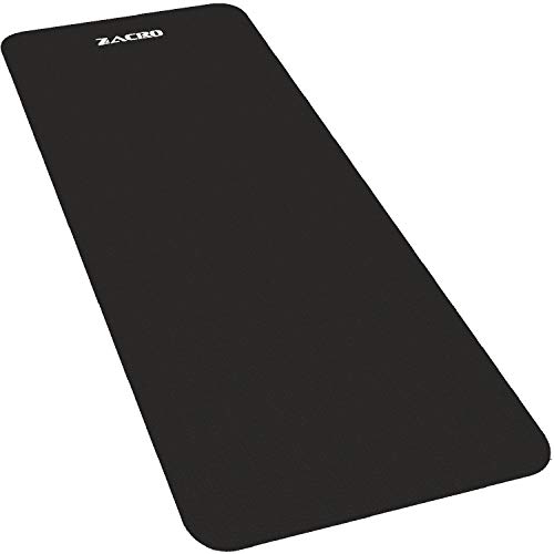 Zacro Protective Exercise Treadmill Mat - 5.9 x 2.46ft Heavy Duty Exercise Equipment and Treadmill Mats, Equipped with One Yoga Strap, Black