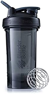 BlenderBottle Shaker Bottle Pro Series Perfect for Protein Shakes and Pre Workout, 24-Ounce, Black