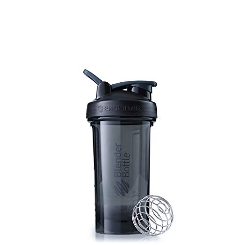 BlenderBottle Shaker Bottle Pro Series Perfect for Protein Shakes and Pre Workout, 24-Ounce, Black