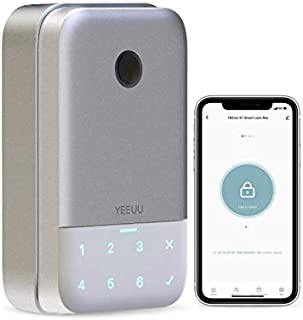 YEEUU Smart Keybox Lock with Fingerprint Passcode and Management APP, Perfect for Smart Home, Airbnb and Rental Business, Newest 2021 Version (K140)