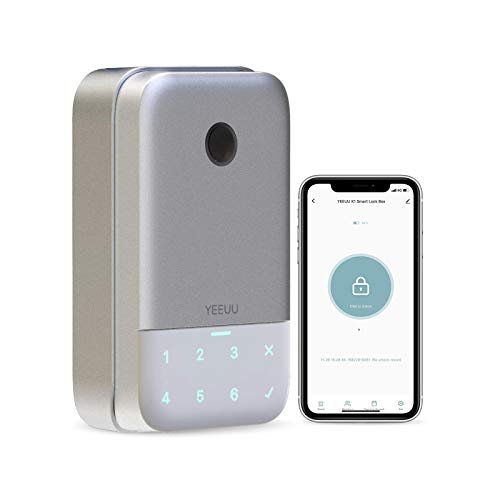 YEEUU Smart Keybox Lock with Fingerprint Passcode and Management APP, Perfect for Smart Home, Airbnb and Rental Business, Newest 2021 Version (K140)