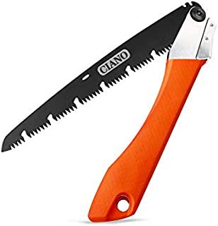 CIANO 10'' Folding Saw,Pruning Saws with Unique Chip-Removing Groove Design,Heavy-duty Camping Saws with Safety Lock,Universal Hand Saw for Pruning,Sawing,Grafting,Trimming Branches,Hiking&Hunting