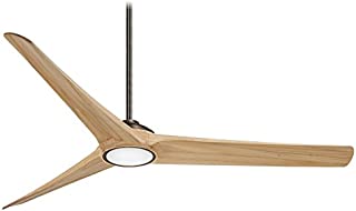 Minka-Aire F847L-HBZ/MP Timber 84 Inch Ceiling Fan with Integrated LED Light and DC Motor in Heirloom Bronze Finish and Maple Blades