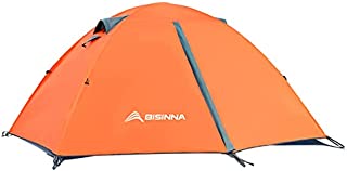 BISINNA 2 Person Camping Tent Lightweight Backpacking Tent Waterproof Windproof Two Doors Easy Setup Double Layer Outdoor Tents for Family Camping Hunting Hiking Mountaineering Travel