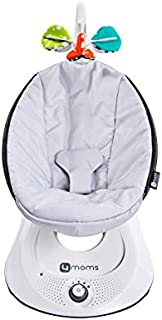 4moms rockaRoo Baby Swing, Compact Baby Rocker with Front to Back Gliding Motion, Smooth, Nylon Fabric, Grey Classic