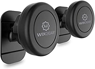 Magnetic Car Mount, WixGear Universal Stick On Mount (2 Pack) Dashboard Magnetic Car Mount Holder, for Cell Phones and Mini Tablets with Fast Swift-snap Technology, Magnetic Cell Phone Mount