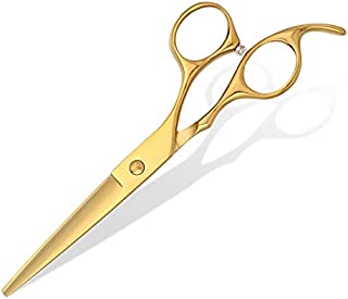 Hair Cutting Scissors Stainless Steel Haircut Scissors for Home Professional Salon Razor Edge Series Barber Hairdressing Shear for Man Woman Adults Kids (6.5 Inch Golden)