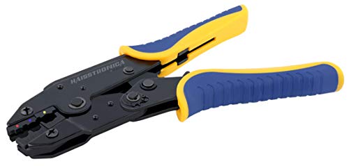 Haisstronica Crimping Tool for Insulated Electrical Wire Connectors-AWG 22-10 Ratchet Crimper Tools-Racheting Wire Crimping Tools-Available for Insulated Connectors and Wire Terminal HS-9327