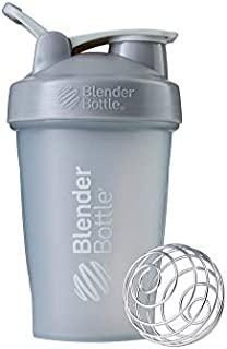 BlenderBottle Classic Shaker Bottle Perfect for Protein Shakes and Pre Workout, 20-Ounce, Pebble Grey