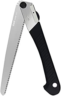 stedi Folding Hand Saw, All Purpose, Compact Hand Held Design, Folding Saw Knife with Non-Slip Ergonomics and Rugged 9.4'' Blades, Best for Pruning, Camping, Hiking, Hunting & Cutting Wood, Black