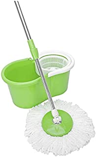 360-Degree Rotary Head Ultra Slim Microfiber Mop Green Quality Spin Mop,Home Household Easy Wring Spin Mops