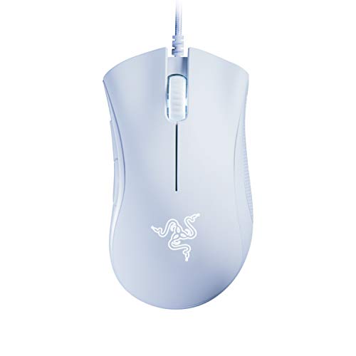 Razer DeathAdder Essential Gaming Mouse: 6400 DPI Optical Sensor - 5 Programmable Buttons - Mechanical Switches - Rubber Side Grips - White