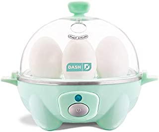 Dash Rapid Egg Cooker: 6 Egg Capacity Electric Egg Cooker for Hard Boiled Eggs, Poached Eggs, Scrambled Eggs, or Omelets with Auto Shut Off Feature - Aqua