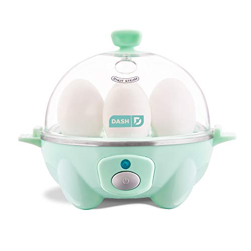 Dash Rapid Egg Cooker: 6 Egg Capacity Electric Egg Cooker for Hard Boiled Eggs, Poached Eggs, Scrambled Eggs, or Omelets with Auto Shut Off Feature - Aqua