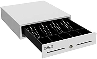 Epsilont Mini Cash Drawer Powder-Coated Steel with Roller Bearings 4 Bills 5 Coins with Double Media Slot 13