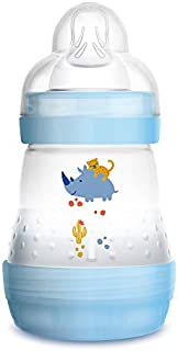 MAM Easy Start Anti-Colic Bottle 5 oz (1-Count), Baby Essentials, Slow Flow Bottles with Silicone Nipple, Baby Bottles for Baby Boy